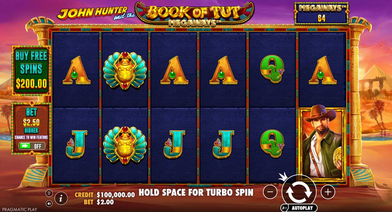 John Hunter And The Book Of Tut Megaways (Pragmatic Play) Image 2